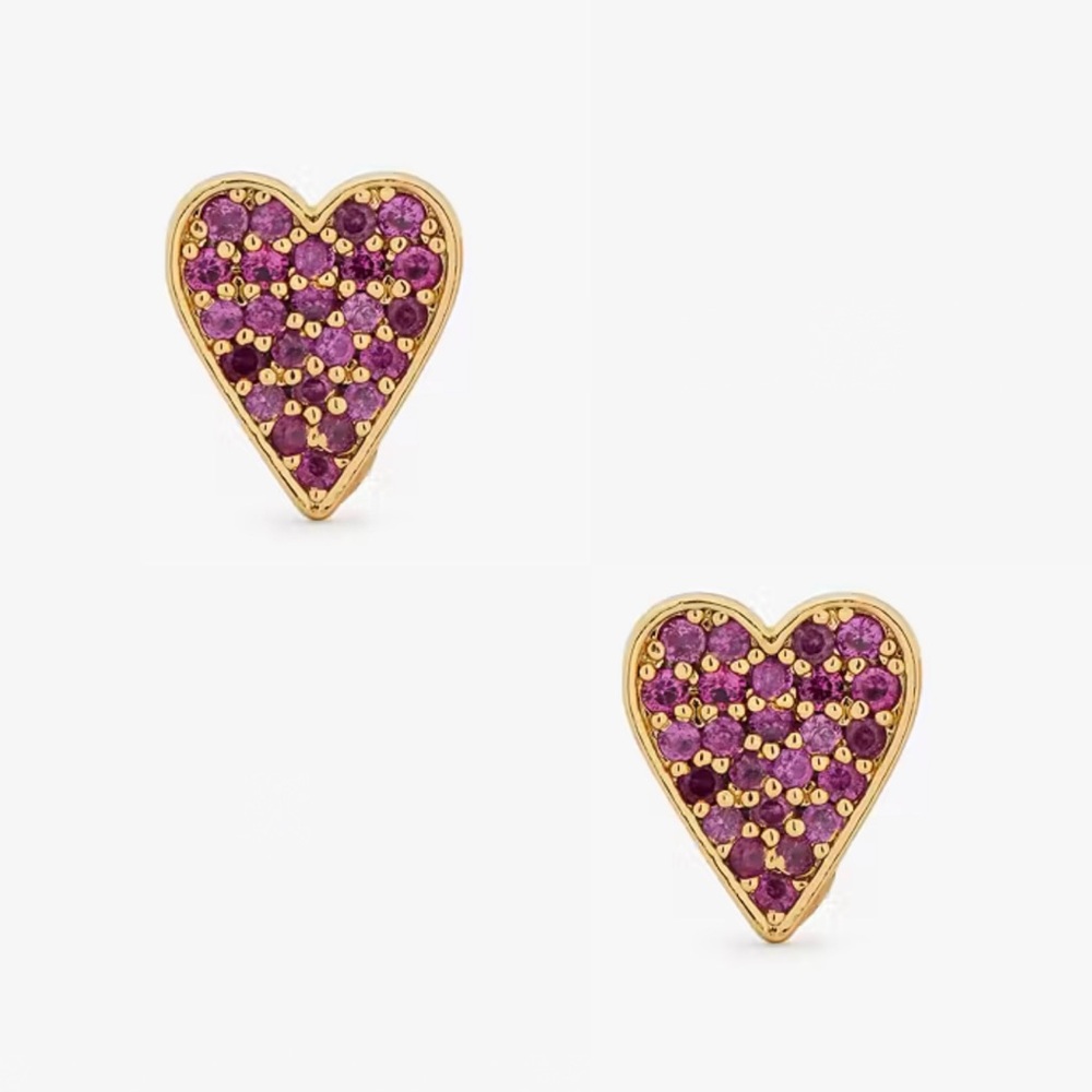 Kate Spade Like Magic Pavé Heart Stud Earrings